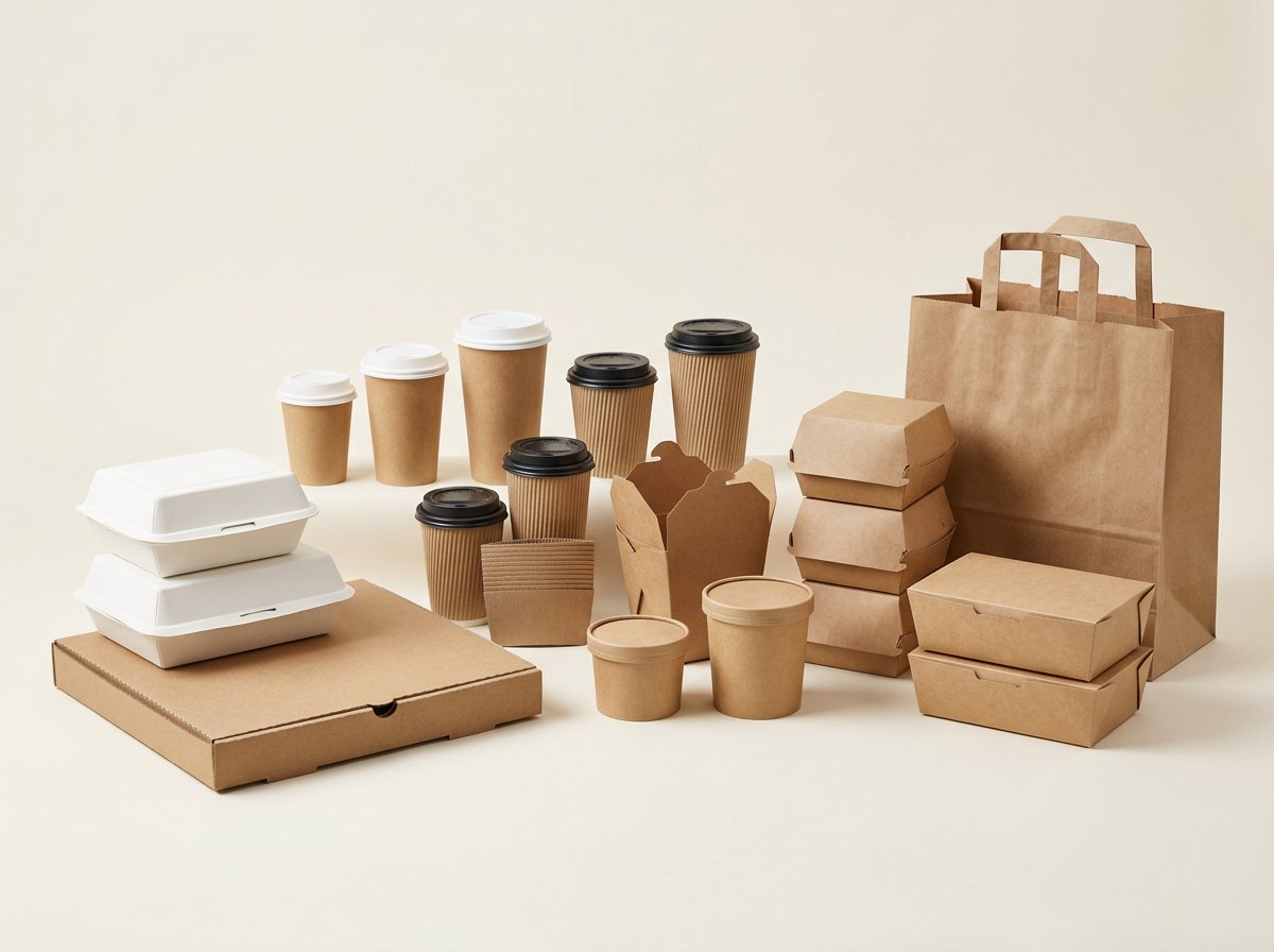 Kraft and paper food packaging collection